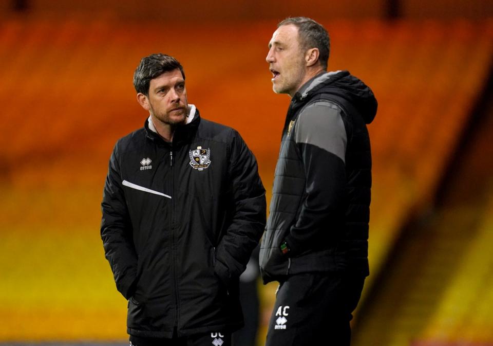 Andy Crosby, right, stepped in while Darrell Clarke was on leave (Nick Potts/PA) (PA Archive)