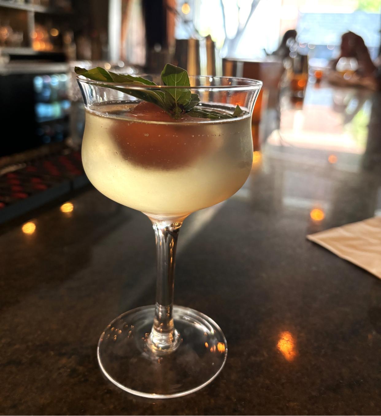 The Meghan Markle Sparkle is a summer cocktail available at manna restaurant in downtown Wilmington.