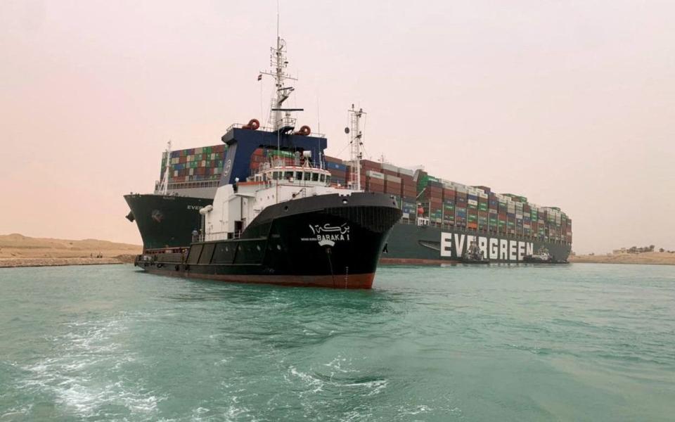 Attempts being made to free the ship - MARINA PASSOS/Suez CANAL/AFP via Getty Images