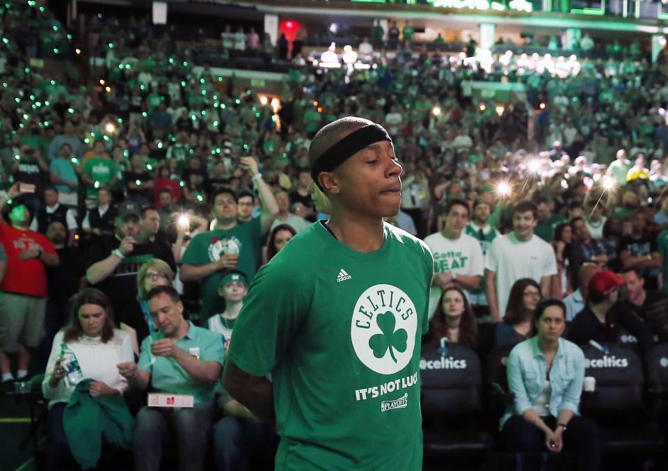 Isaiah Thomas felt a kinship with Celtics fans. (AP)