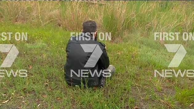 The man spoke to Peter on camera before he jumped in the car and drove away. Source: 7News