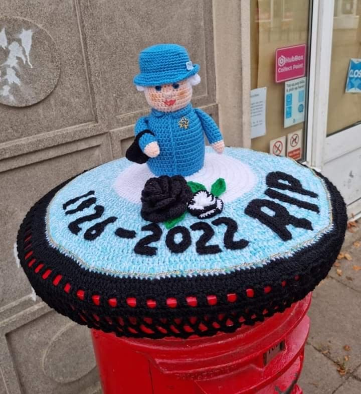 Donna Wilby created her first ever post box topper in honour of the Queen (PA Images)