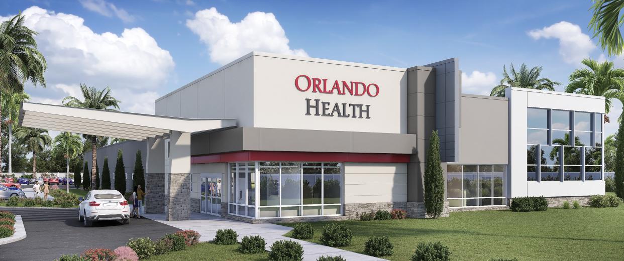 Orlando Health announced plans Tuesday to build a 20,800-square-foot freestanding emergency room, envisioned in the rendering provided, at Lakeland Park Center in 2024.