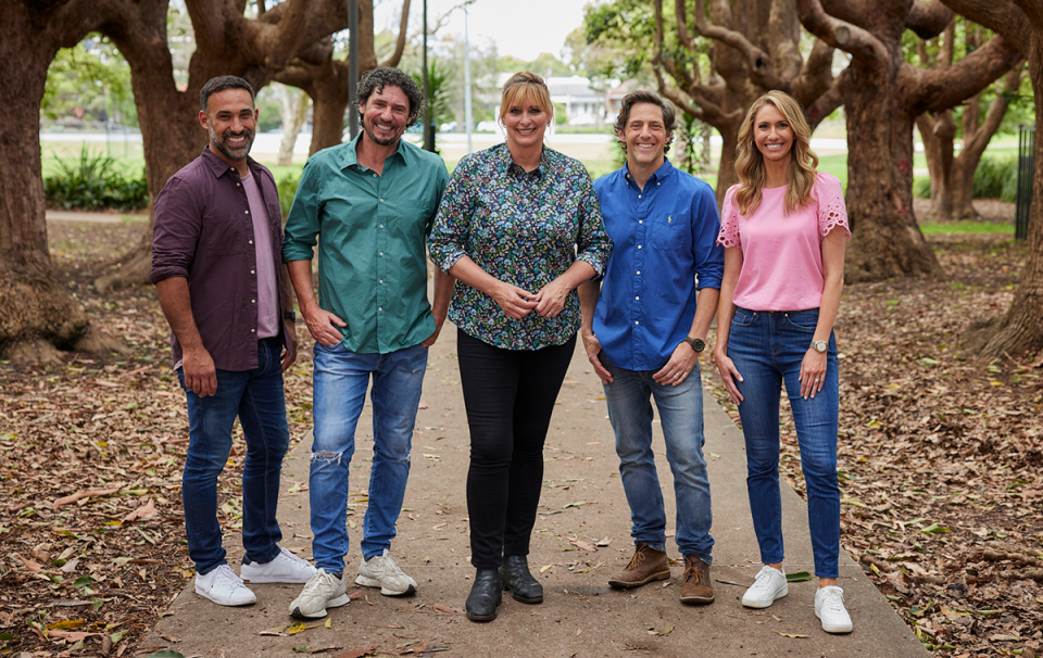 Better Homes and Gardens cast with Colin Fassnidge.