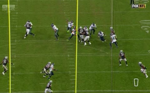 Wilson throws here into too much coverage and is picked off - Credit: Sky