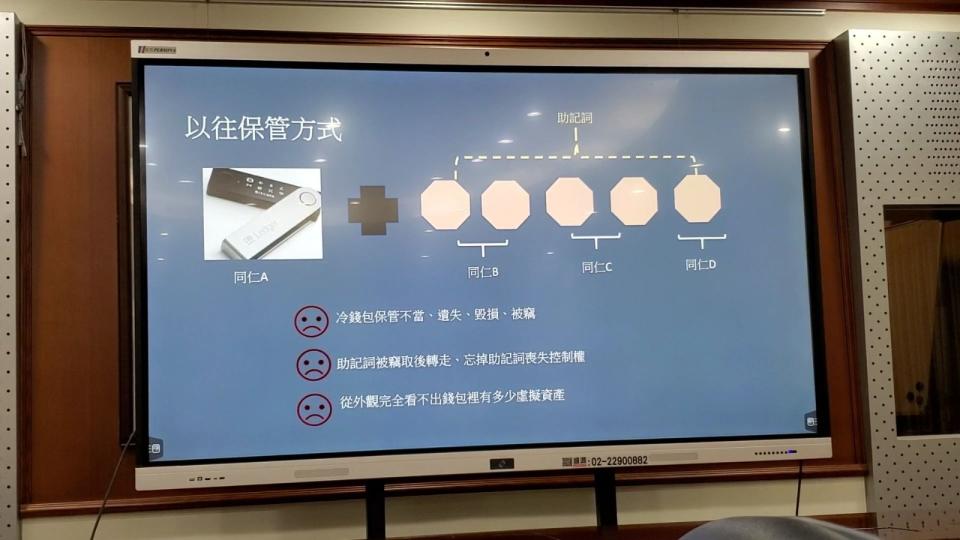 以往司法機關查扣虛擬貨幣的保管方式。呂志明攝