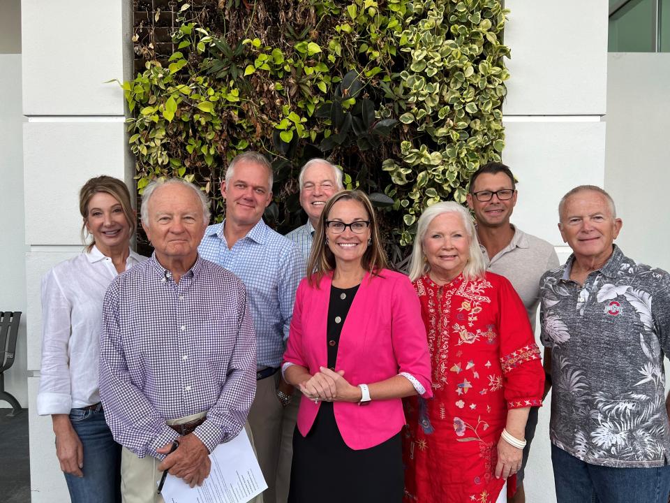 Meals on Wheels of Sarasota board members Diane Weaver, left, Ralph Hall, John Hermansen, William Gandy, interim director Rhonda Leiberick, Elizabeth Van Riper, Mark Baldwin and Tom Flanagan.