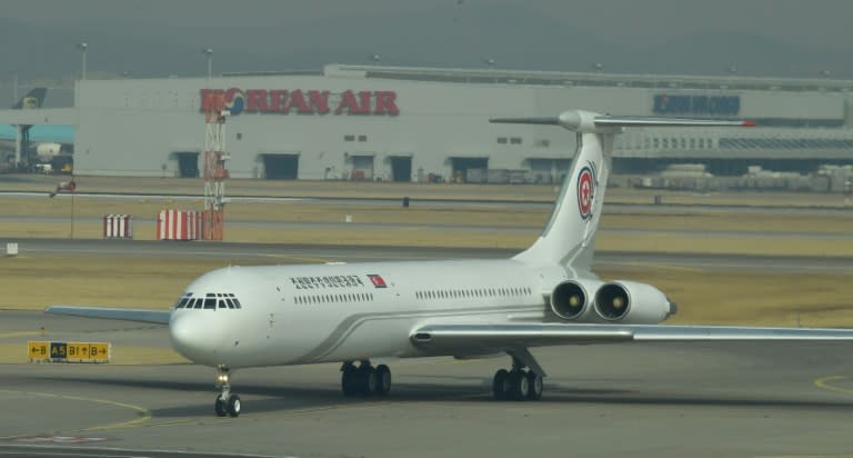 A North Korean Ilyushin-62 plane pictured at South Korea's Incheon airport in February after arriving with a high-level delegation