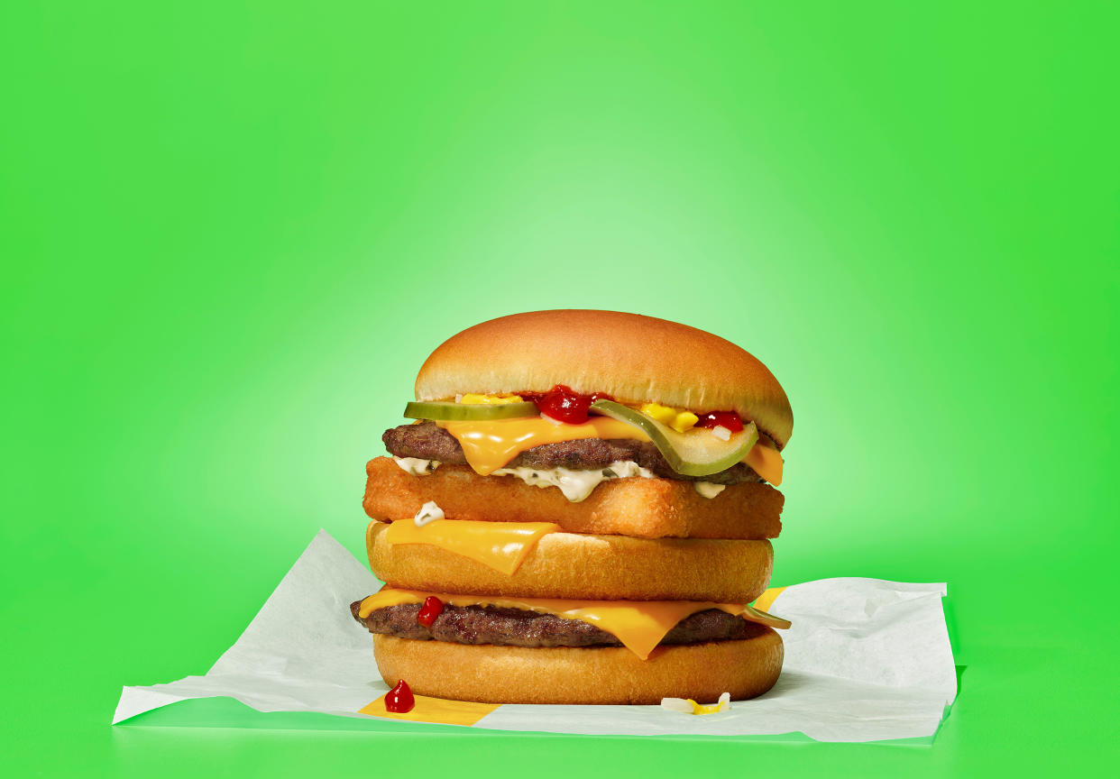 The Surf and Turf combines a Filet-O-Fish and a Double Cheeseburger. (Photo: McDonald's)