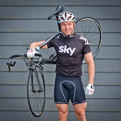 Chris Hoy sporting his finest Lycra - Credit: Chris Watt