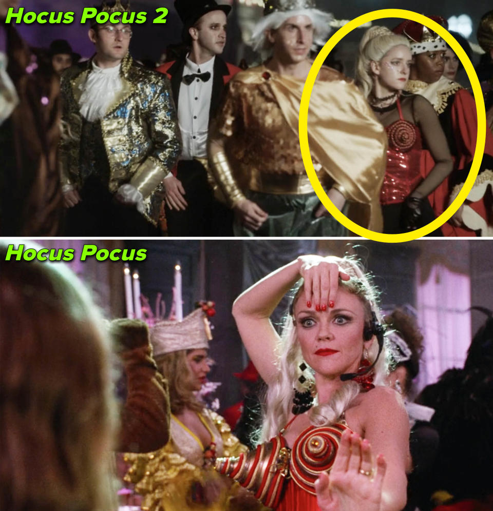 Someone dressed as Madonna circled in Hocus Pocus 2