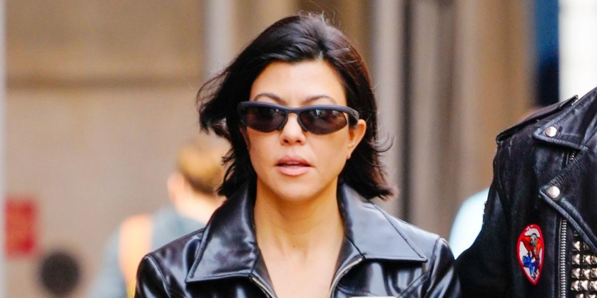 Kourtney Kardashian Rings in 2022 Wearing a Sequin Bra and Shorts