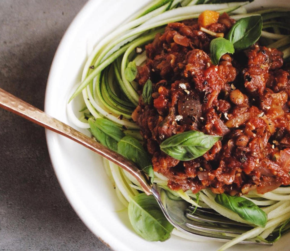 Courgetti bolognese