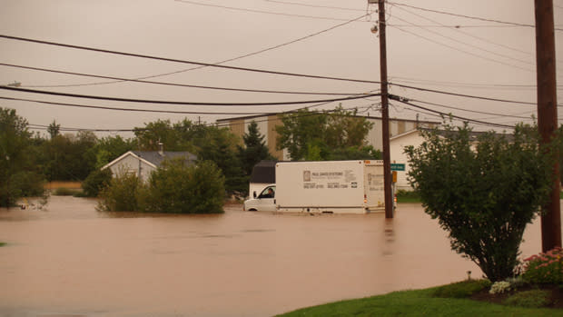 Susan and Gordon Bestouw are stuck at the Baker's Chest Tearoom and Bed & Breakfast because of the flooding in Truro.