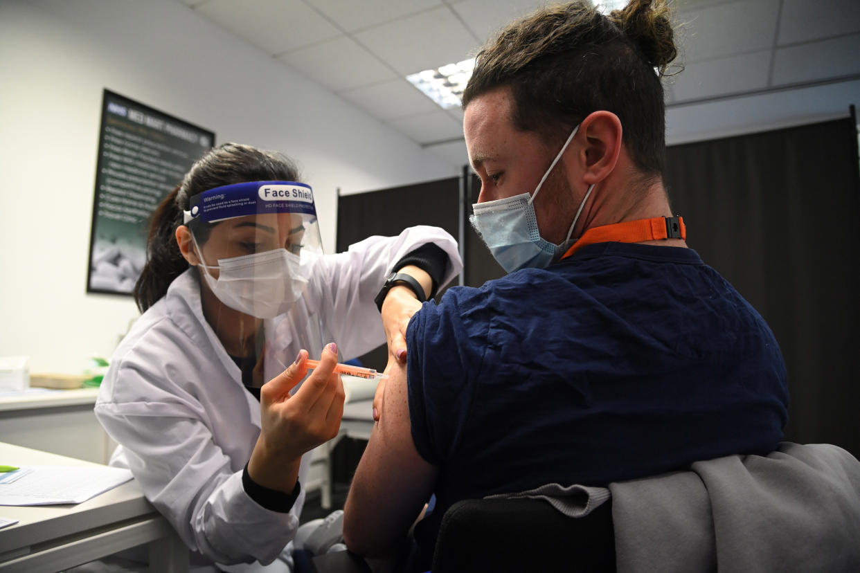 London is falling behind in the vaccine race. (Getty)