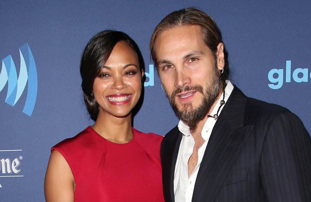 Zoe Saldana and husband swim naked together credit:Bang Showbiz