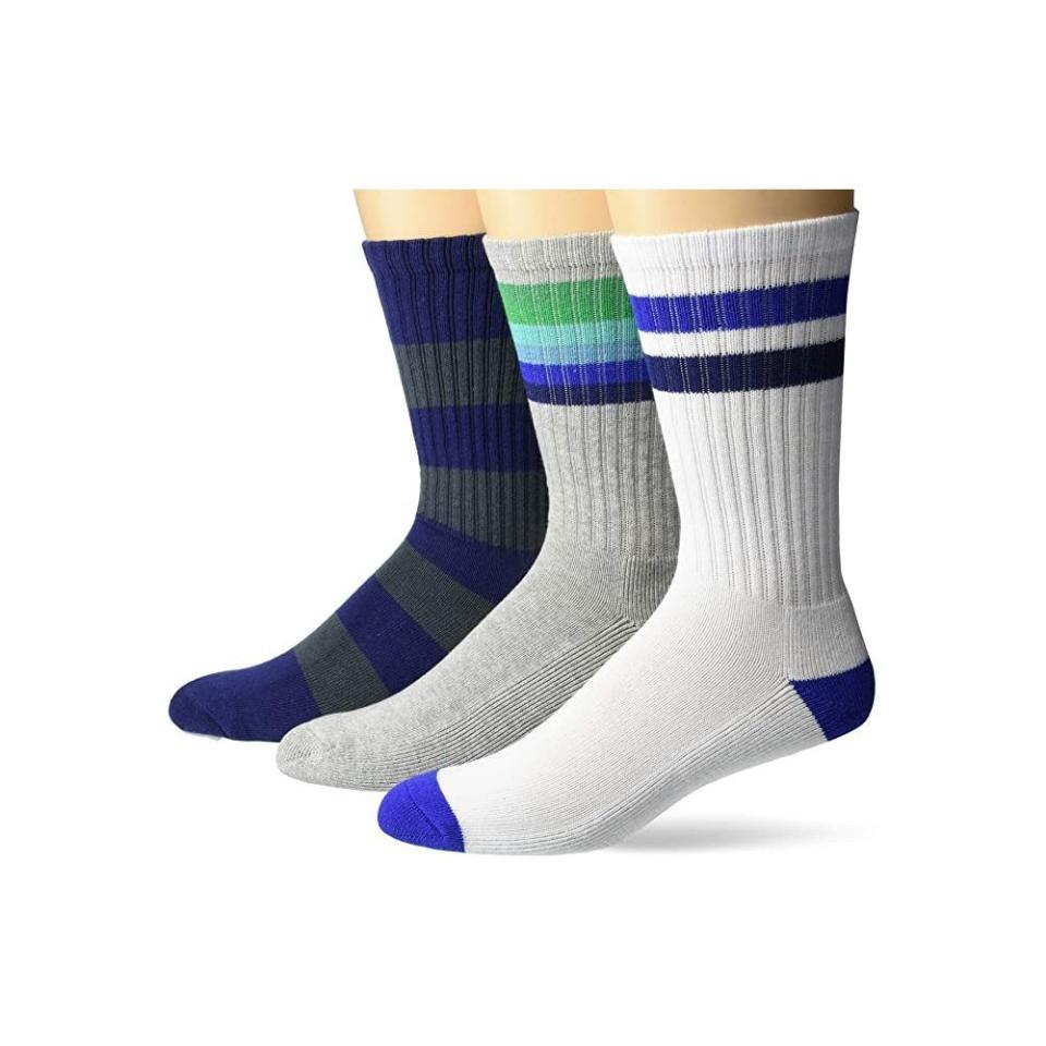 11) Goodthreads Striped Ribbed Crew Socks