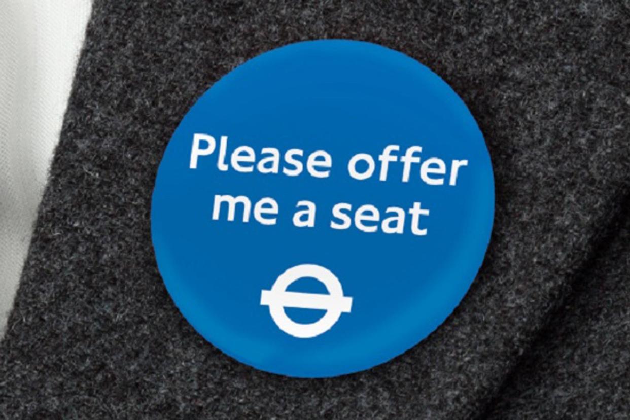 Blue badge: The accessory should ease the awkwardness of having to ask for a seat on the Tube: TfL