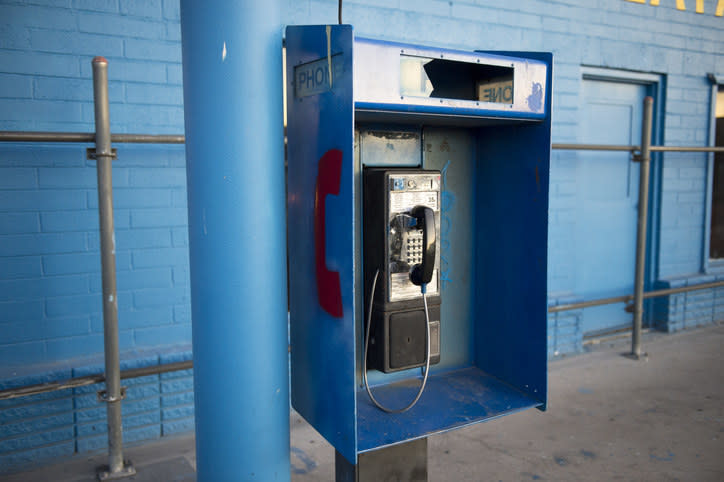 A payphone