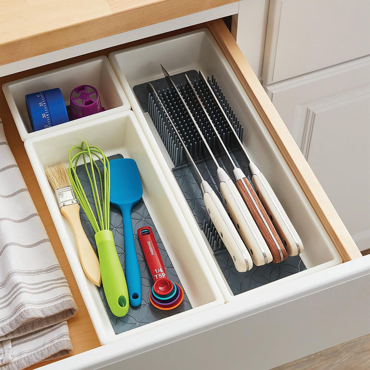 <p><a href="https://go.redirectingat.com?id=74968X1596630&url=https%3A%2F%2Fwww.walmart.com%2Fip%2FMainstays-Plastic-Non-Skid-Drawer-Organizer%2F742391460&sref=https%3A%2F%2Fwww.housebeautiful.com%2Flifestyle%2Forganizing-tips%2Fg43793624%2Fkitchen-drawer-organization-ideas%2F" rel="nofollow noopener" target="_blank" data-ylk="slk:Shop Now;elm:context_link;itc:0;sec:content-canvas" class="link rapid-noclick-resp">Shop Now</a></p><p>Plastic Non Skid Drawer Organizer</p><p>$7.98</p><p>walmart.com</p><span class="copyright">Walmart</span>