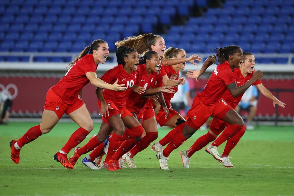 Canada women's soccer wins gold at the Tokyo Olympics.