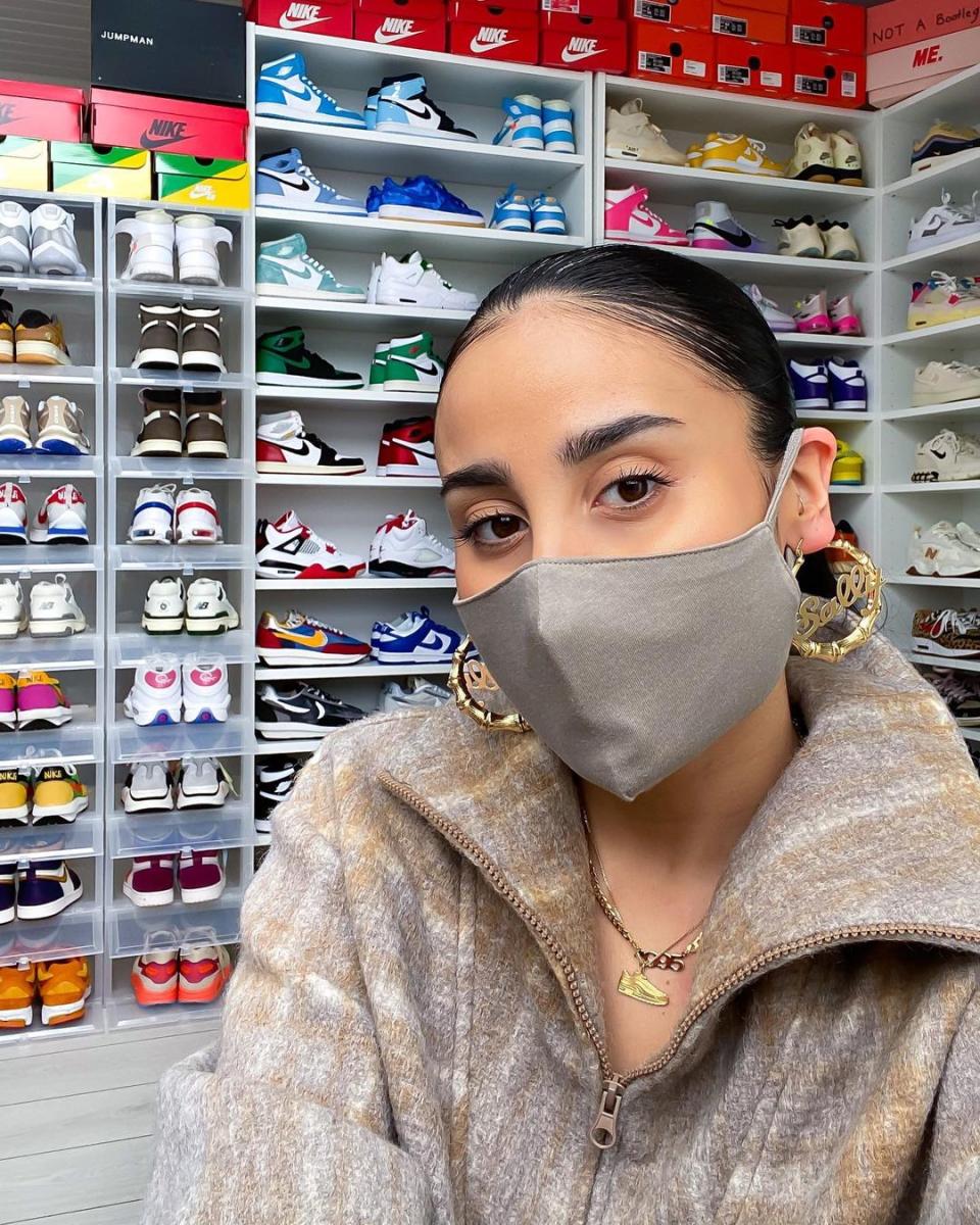 Sally Javadi female sneaker collector on instagram