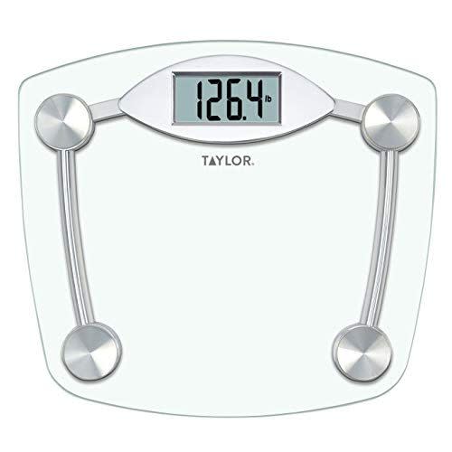 4) Taylor 400 Glass Digital Bathroom Scale