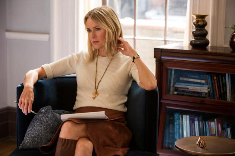 Watts stars in ‘Gypsy’ as a a New York therapist who becomes enamoured with one of her patient’s former partners (Netflix)