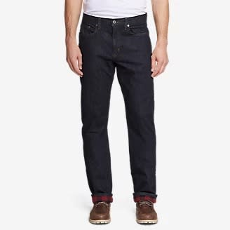 Eddie Bauer Flannel-Lined Straight Fit Jeans