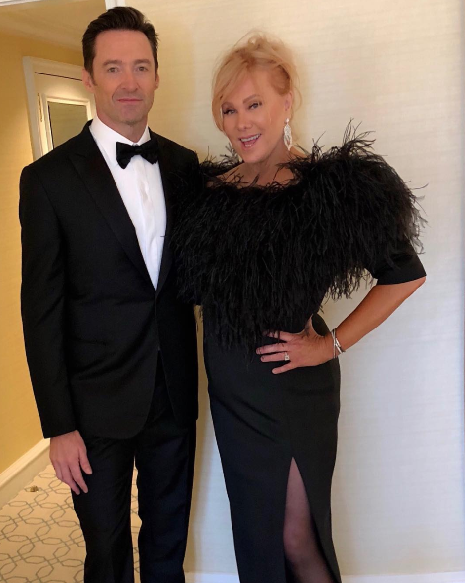 <p>The <i>Greatest Showman</i> star and his wife, Deborra-Lee Furness, made for one good-looking couple! “Off to the @goldenglobes …. #mydebs,” he captioned a snapshot. (Photo: <a rel="nofollow noopener" href="https://www.instagram.com/p/BdqnZr2jEwK/?taken-by=thehughjackman" target="_blank" data-ylk="slk:Hugh Jackman via Instagram;elm:context_link;itc:0;sec:content-canvas" class="link ">Hugh Jackman via Instagram</a>) </p>