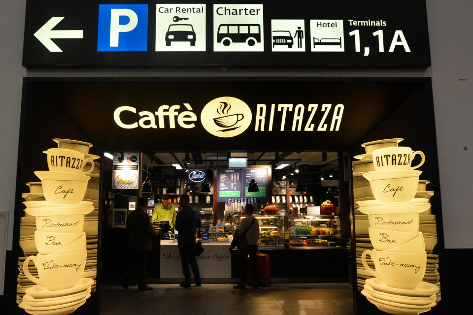 Caffe Ritazza seen at Vienna International Airport. Friday, November 9, 2018, in Vienna, Austria. (Photo by Artur Widak/NurPhoto via Getty Images)