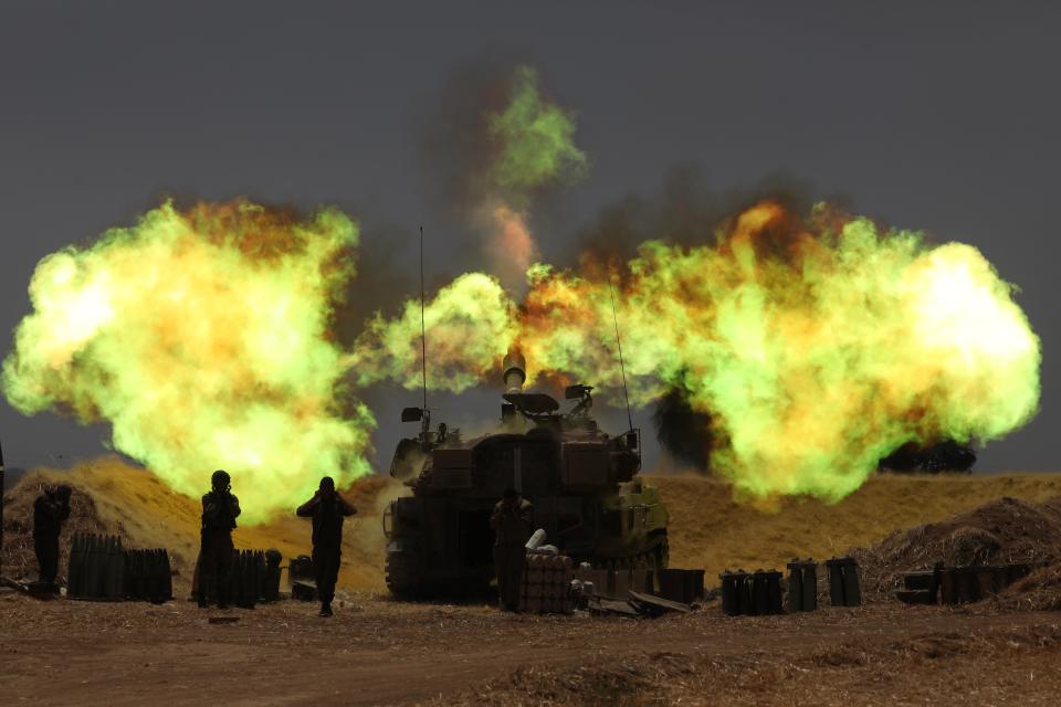 Israeli artillery in action as the escalation continues between Israeli army and Hamas at the Gaza BorderEPA