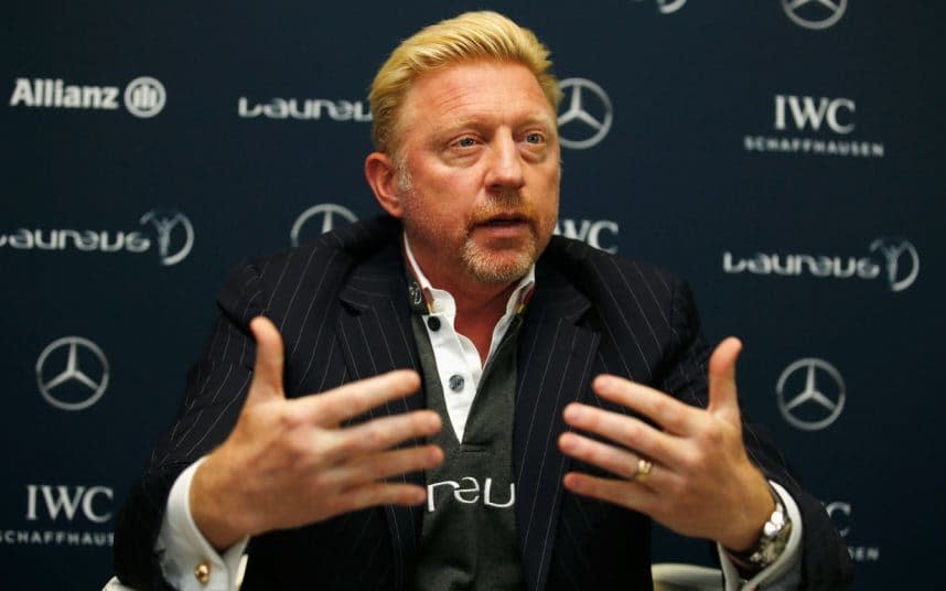 Boris Becker is interviewed prior to the 2016 Laureus World Sports Awards - 2016 Getty Images