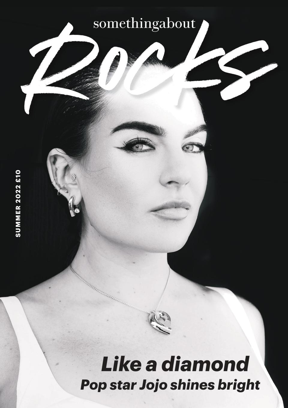 JoJo fronts the debut issue of the jewelry magazine “Something About Rocks.” - Credit: Courtesy image
