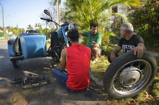 Cuban mechanics are skilled at keeping the old motorcycles operational years beyond their expiration dates