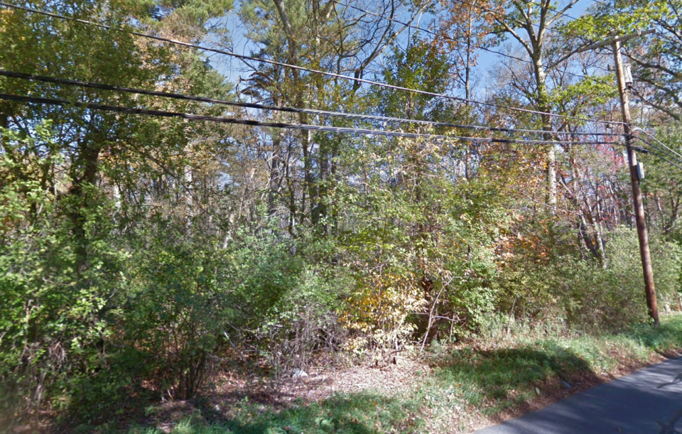 The wooded area across from 205 Judson St., in Raynham