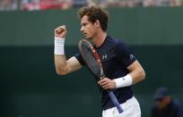 Tennis - Great Britain v France - Davis Cup World Group Quarter Final - Queen?s Club, London - 19/7/15 Great Britain's Andy Murray celebrates during his match Action Images via Reuters / Andrew Boyers Livepic