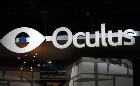 The sign outside the Oculus VR booth is seen at the International Consumer Electronics show (CES) in Las Vegas, Nevada January 6, 2015. REUTERS/Rick Wilking