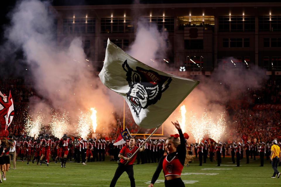 Excitement is building for the 4-0 NC State Wolfpack as they prepare to face No. 5 Clemson on Saturday. (Photo by Lance King/Getty Images)