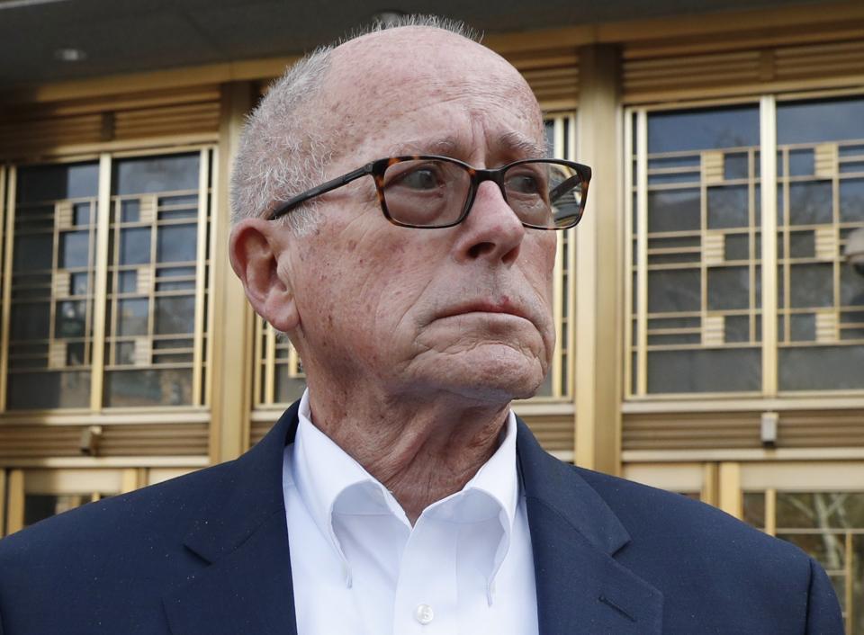 Former Rochester Drug Co-Operative CEO Laurence Doud III stands outside US. District Court in Manhattan, Tuesday, April 23, 2019, after he was indicted on what federal prosecutors say are the first-ever criminal charges against a drug company executive stemming from the opioid crisis. (Photo: AP/Kathy Willens)