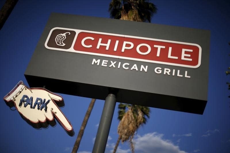 A Chipotle Mexican Grill is seen the day before it announces its first quarter results, in Los Angeles, California, United States, April 25, 2016. REUTERS/Lucy Nicholson