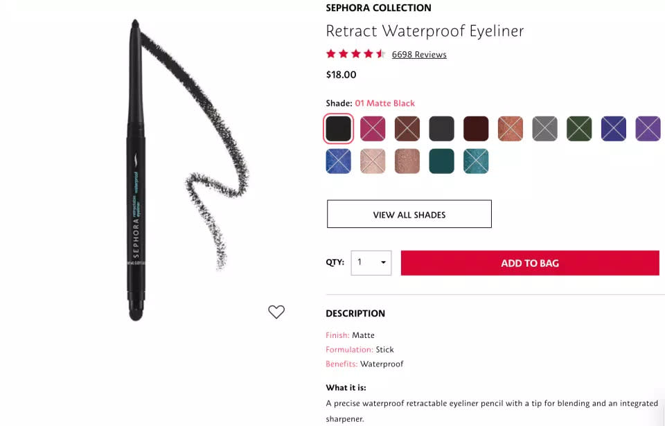 Wenn dein Eyeliner keinen verborgenen Anspitzer hat, kannst du dir bei Sephora Collection einen bestellen, der einen hat. Foto: Sephora