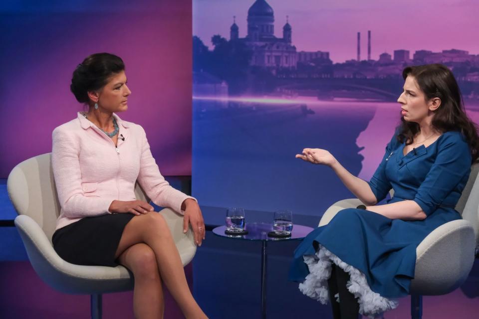 Sahra Wagenknecht (links) und Marina Weisband sprachen sich bei 