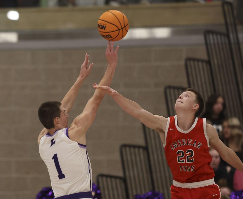 American Fork and Lehi compete in a boys basketball game at Lehi High School on Friday, Jan. 12, 2024. | Laura Seitz, Deseret News