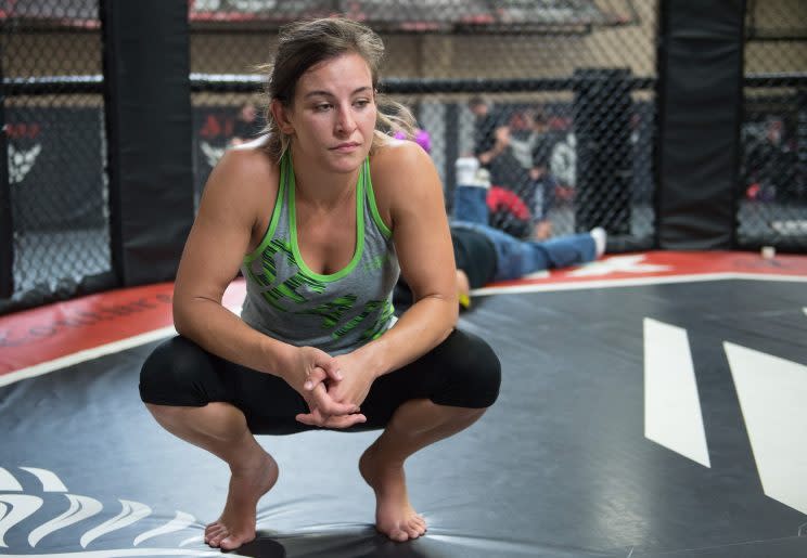 UFC women's bantamweight champion Miesha Tate holds an open gym day for the media at Xtreme Couture on June 27, 2016 in Las Vegas Nevada. (Photo by Brandon Magnus/Zuffa LLC/Zuffa LLC via Getty Images)