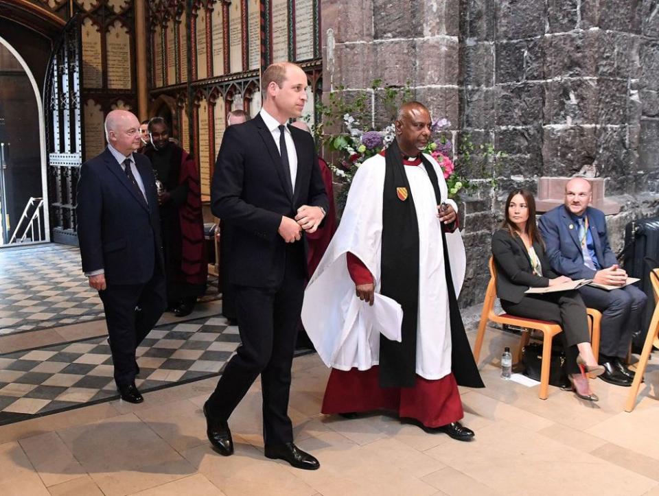 Prince William attends The Manchester Arena National Service of Commemoration at Manchester Cathedral on May 22.