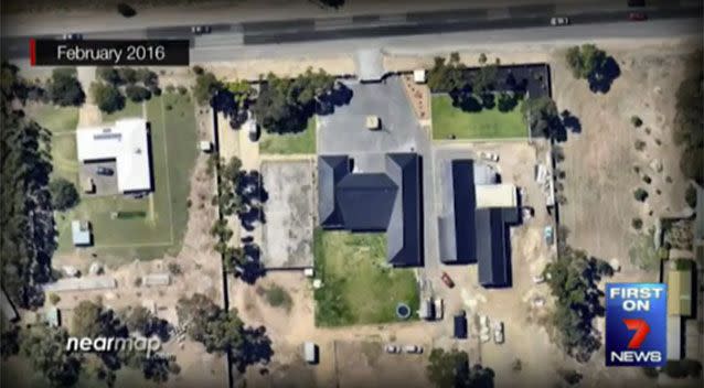 The progress of the Brown house over the past five months. Source: 7 News/nearmap.com