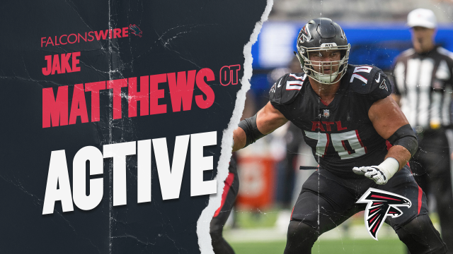 Falcons inactives list: Jake Matthews WILL play vs. Panthers