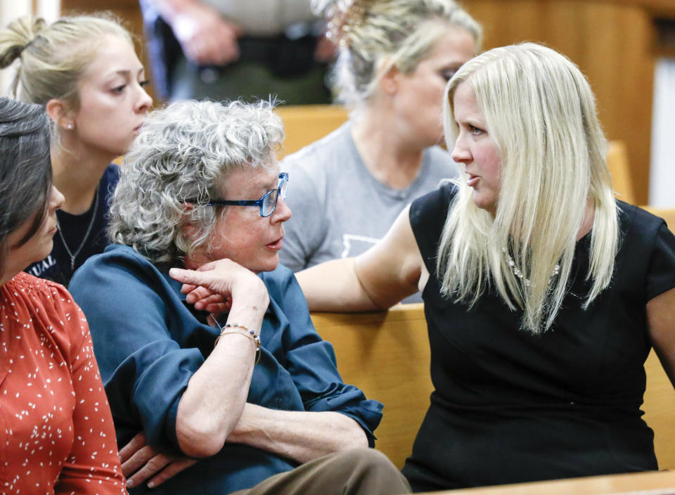 Assistant Iowa attorney general Scott Brown speaks during a hearing for Cristhian Bahena Rivera at the Poweshiek County Courthouse in Montezuma, Iowa, on Thursday, July 15, 2021. Bahena Rivera was convicted of killing University of Iowa student Mollie Tibbetts in 2018. A judge delayed Bahena Rivera's sentencing after defense attorneys asserted authorities withheld information about investigations into a nearby sex trafficking ring the lawyers say could have been involved in the fatal stabbing. (Jim Slosiarek/The Gazette, Pool)