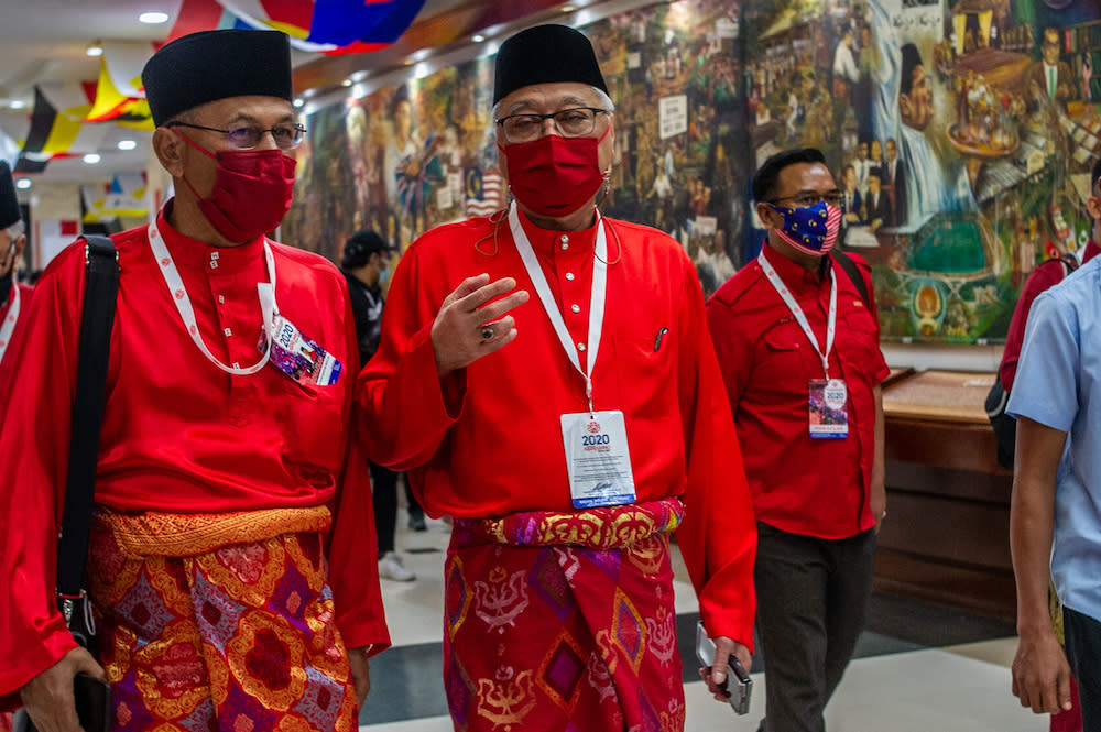 Umno vice-president Datuk Seri Ismail Sabri Yaakob said that BN MPs supported the Yang di-Pertuan Agong’s statement on June 16 for Parliament to reconvene as soon as possible and would like to focus on managing the socio-economic situation impact of Covid-19. ― Picture by Shafwan Zaidon